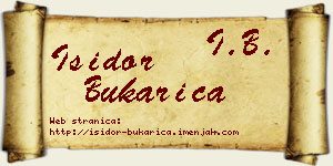 Isidor Bukarica vizit kartica